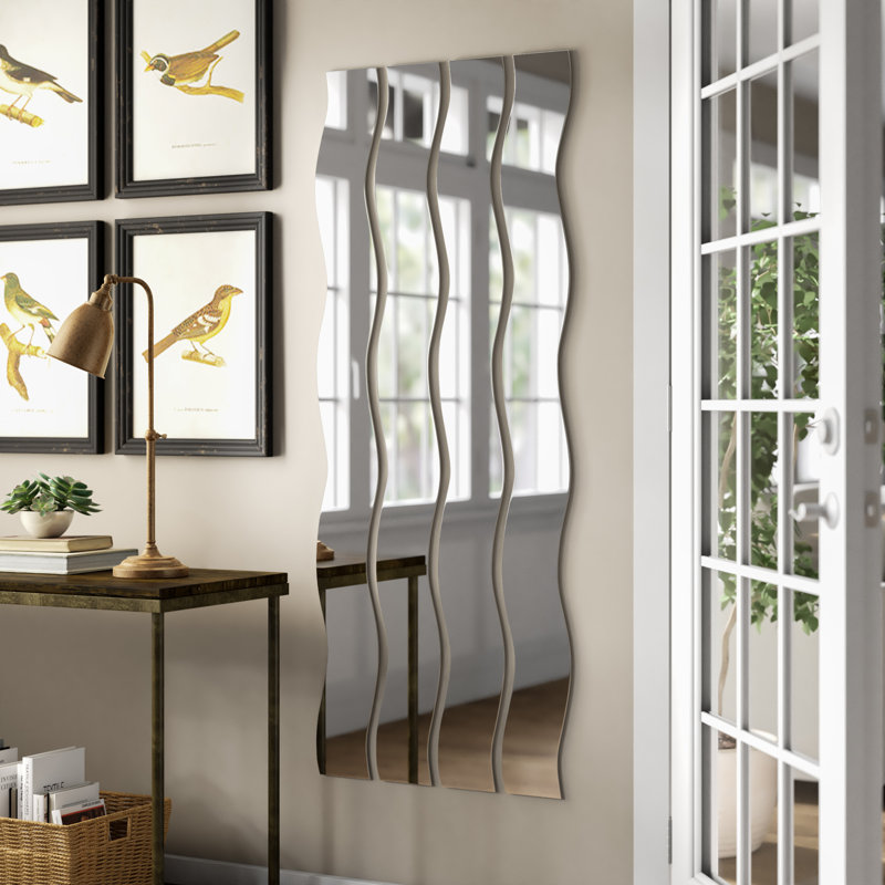 Ebern Designs 4 Piece Elidge Wave Strip Modern & Contemporary Wall